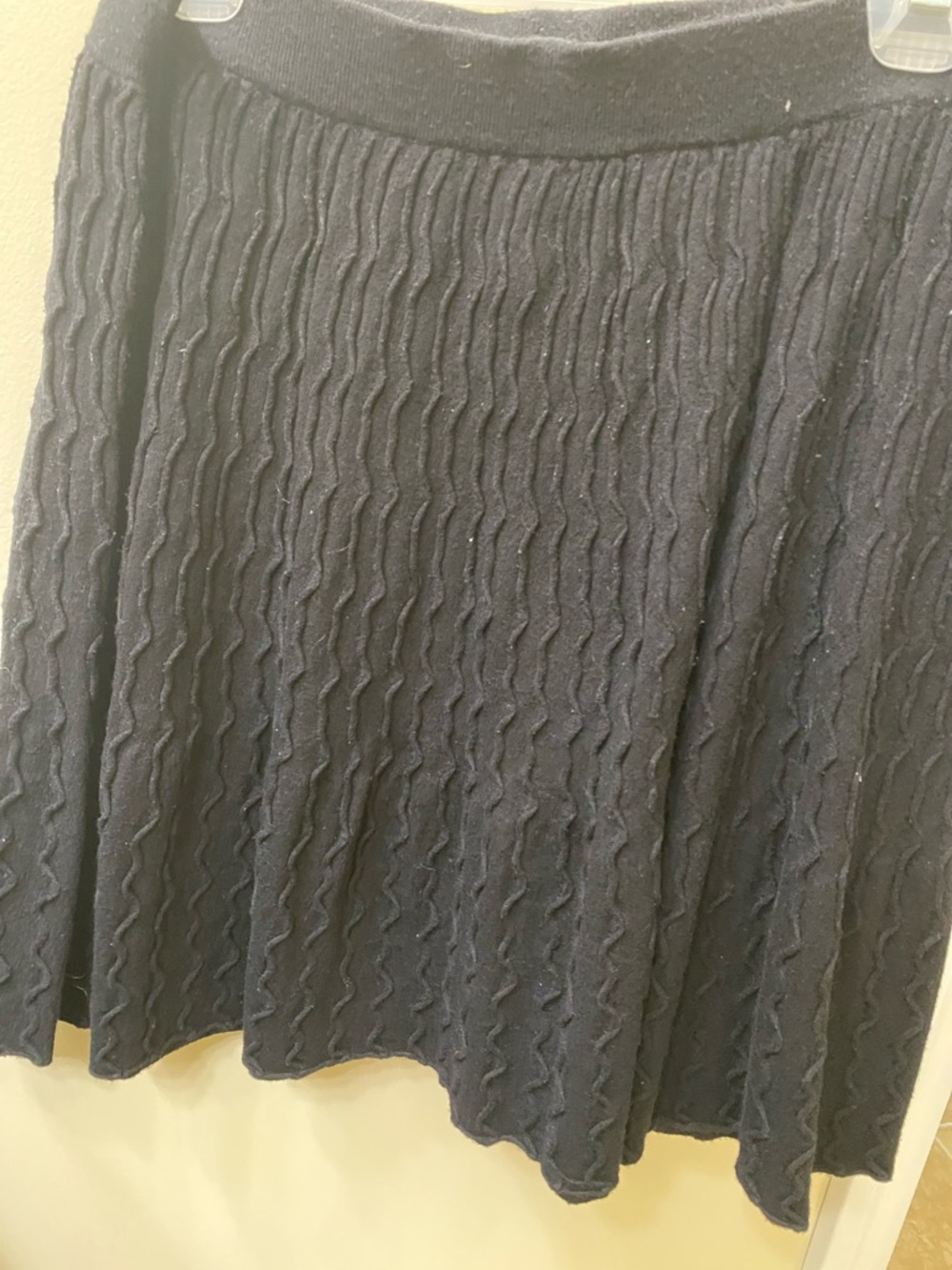 Willi Smith Black Knit Circle Skirt